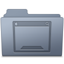 Desktop Folder Graphite Icon 128x128 png